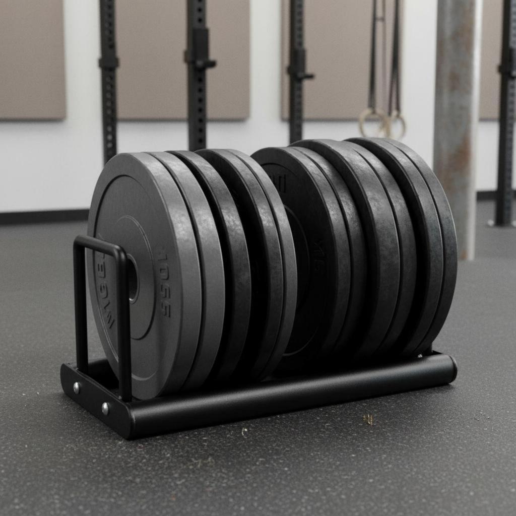 Fitness Disc Storage Stand Multi Use Plate Rack Heavy-Duty Barbell