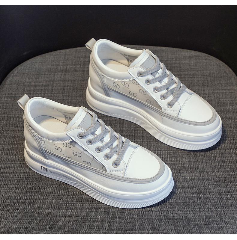 2021 Spring/Summer Women's Trendy Platform Mesh Boots: Height-Enhancing, Breathable, Casual Style