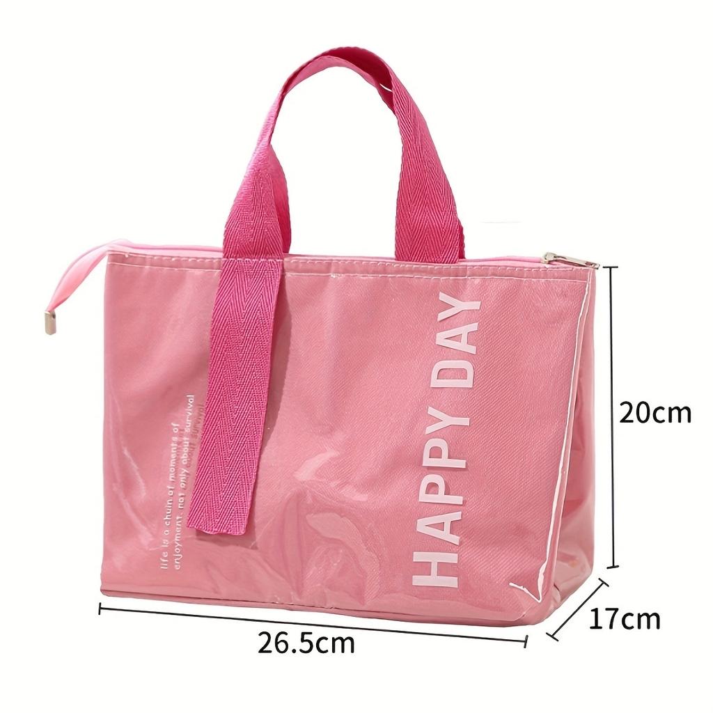 Insulated bag, simple and waterproof, lunch box bag for office workers to carry meals. One piece.