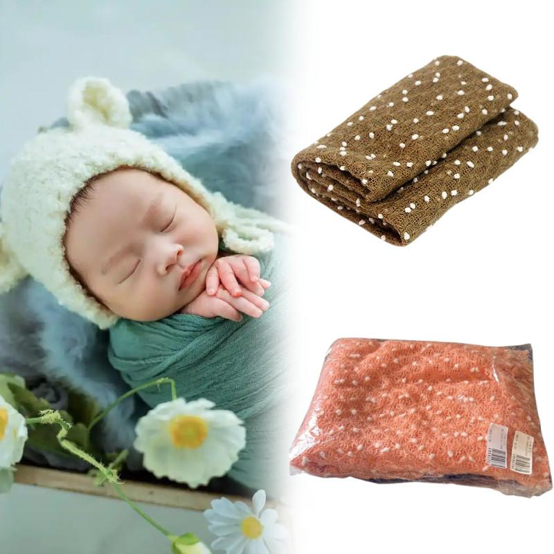 Newborn Baby Photography Blanket Knit Stretch Wrap Infant Photoshoot Tool Prop