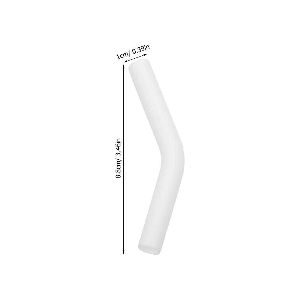 12Pcs Silicone Straw Tips for Metal Straws White Soft Food Grade Reusable Mouth Pieces 8Mm Diameter Straw Sleeves for Tumblers