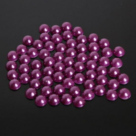Half-Round ABS Imitation Pearl Beads for DIY Nail Art and Phone Cases