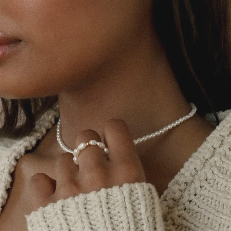 St. Delan Simple Korean Style Oval Pearl Ring
