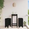 VidaXL Set of 2 Bar Stools, Pub Chair, Bistro Seat, Outdoor Terrace Balcony Patio Garden Furniture, Black 825349