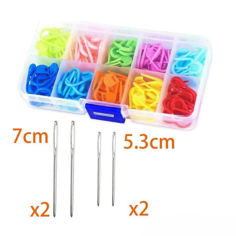 Plastic Stitch Markers Set Boxed Knitting Pins Sweater DIY Craft Supplies Crochet Locking Stitch Markers Knitting Accessories