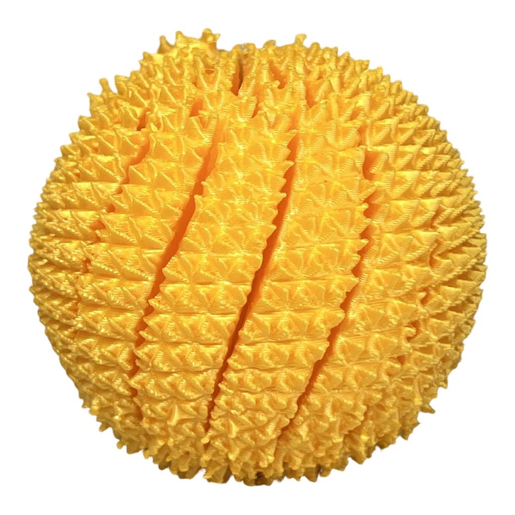 3D Printed Spiked Twist Stress Relief Ball Durable Soft Flexible Texture for Hand Therapy and Sensory Stimulation