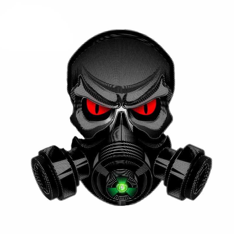 

Funny Skull Gas Mask Car Sticker Vinyl Decal Waterproof Rear Window Motorcycle Camper Bumper Truck Laptop Decoration X13 B-15cm Longest Side