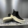 Soft-soled Lazy Shoes Leather Breathable Short Boots Retro High-top Casual Board Shoes Jw
