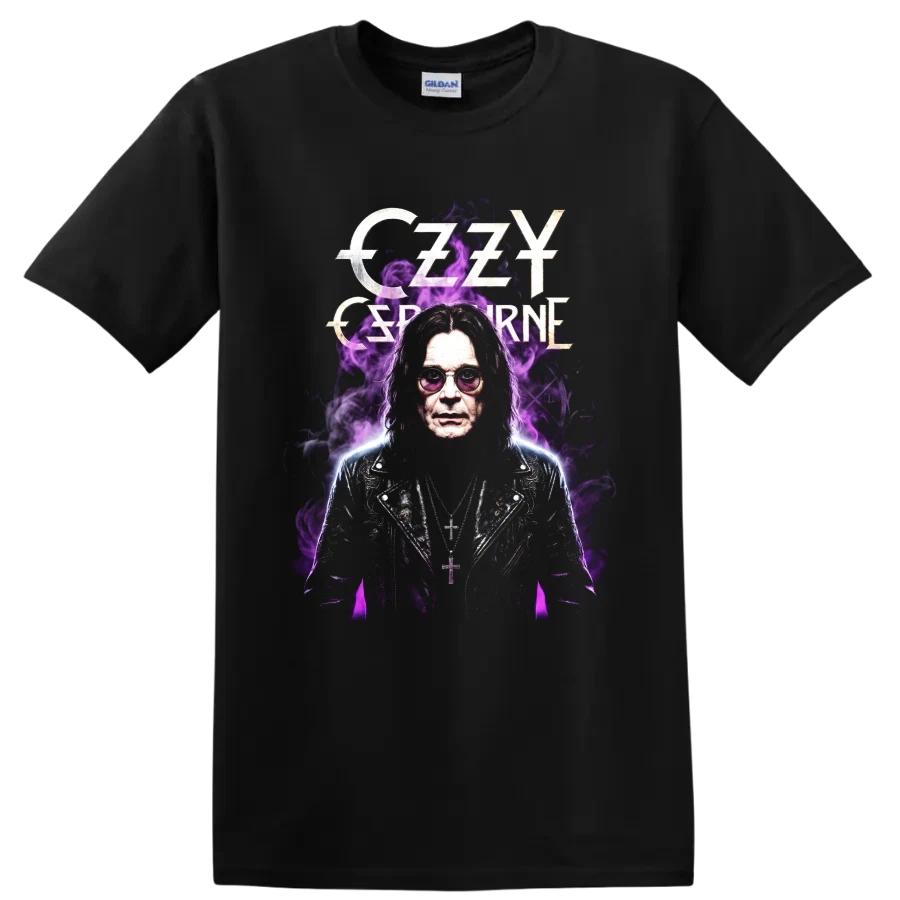 Ozzy Osbourne Heavy Metal Singer T Shirt Purple Smoke Gothic Rocker Tee Graphic