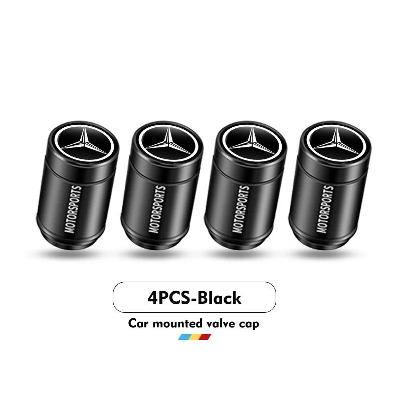 GLC GLB 4 Stück Auto Luftreifenventilkappen Aluminium Rad Reifenventilkappe Für Mercedes Benz W202 W212 W126 W140 W168 W177 CLS GLE GLC