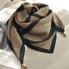 Square Lightweight Neck Scarf with Magnetic Clasp Adjustable Closure Soft Fabric Printed Pattern Elegant Design for Everyday Use