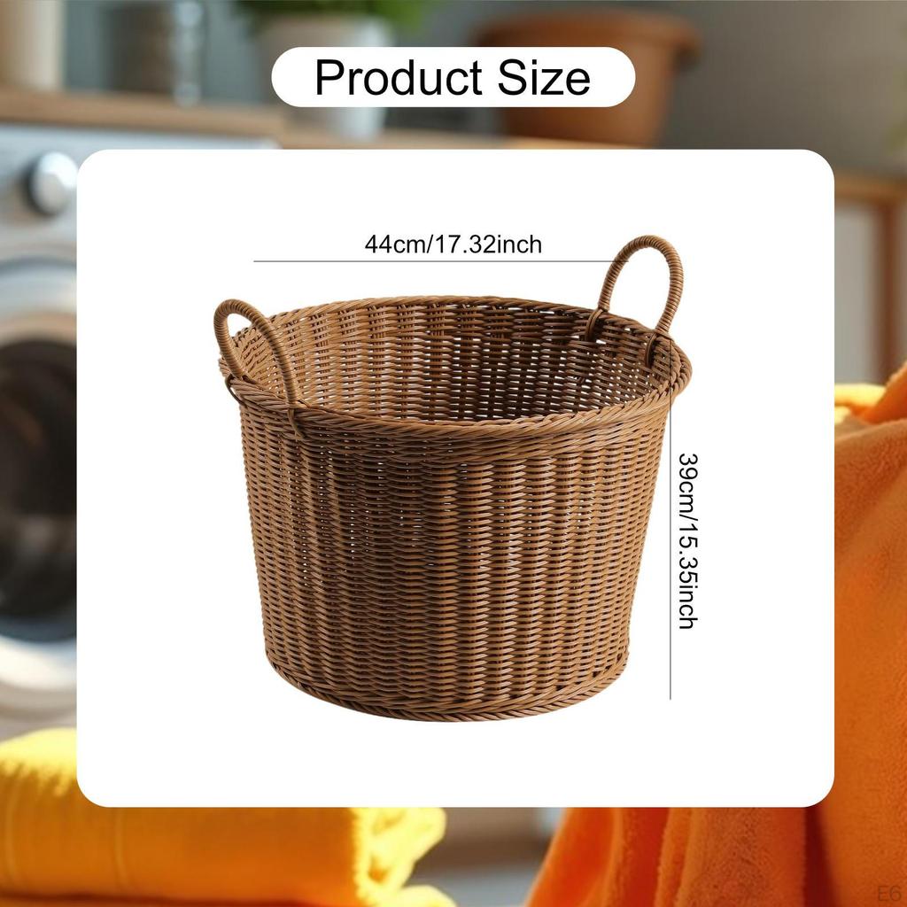 Laundry Basket Bin with Handles Organizer Hamper Pp Material Modern Elegant Design Suitable for