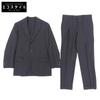 Excellent Condition Men's Wool Striped Suit, Black, Size 44, JS0431AQ Suit Setup 44 blackUsed