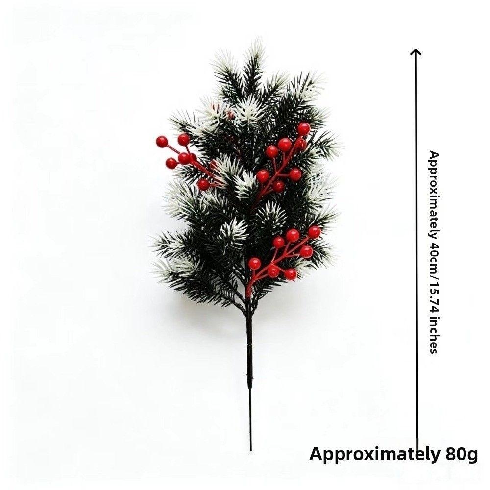 Fake Red Berry Artificial Norfolk Pine Branches Elegant Realistic Christmas Pine Needles Plastic Handcraft