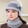 Autumn and Winter Velvet Thick Warm Hat Female Duck Tongue Ear Protection Faux Rabbit Fur Hat