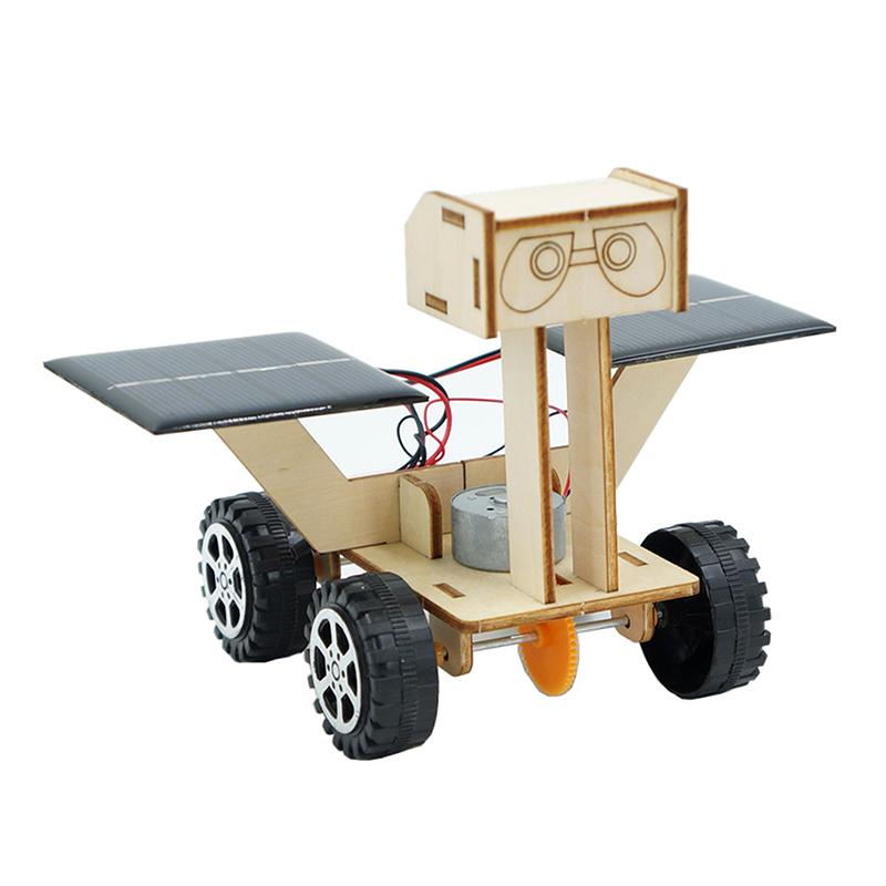 Creative Diy Handmade Solar Powered Mars Rover Model Toy Children'S Wooden Teaching Tool Technology Small Maker Puzzle Toy