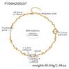 Stainless Steel Geometric Pendant Necklace With Zircon Stone Freshwater Pearl Texture Chain Women