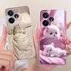 Etui na telefon Realme Neo7 Turbo Neo 7 Miękkie Przezroczyste Silikonowe Funda Wzór Kwiatowy Motyl Kokardka Smok Loong Tylna Pokrywa RMX5060