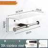 Stainless Steel Toilet Paper Holder with Phone Shelf