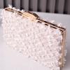 Sequin Women's Shoulder Bag with Chains Blue Elegant Designer Luxury Bag Wedding Clutch Square Brand Purse and Handbag Lattices