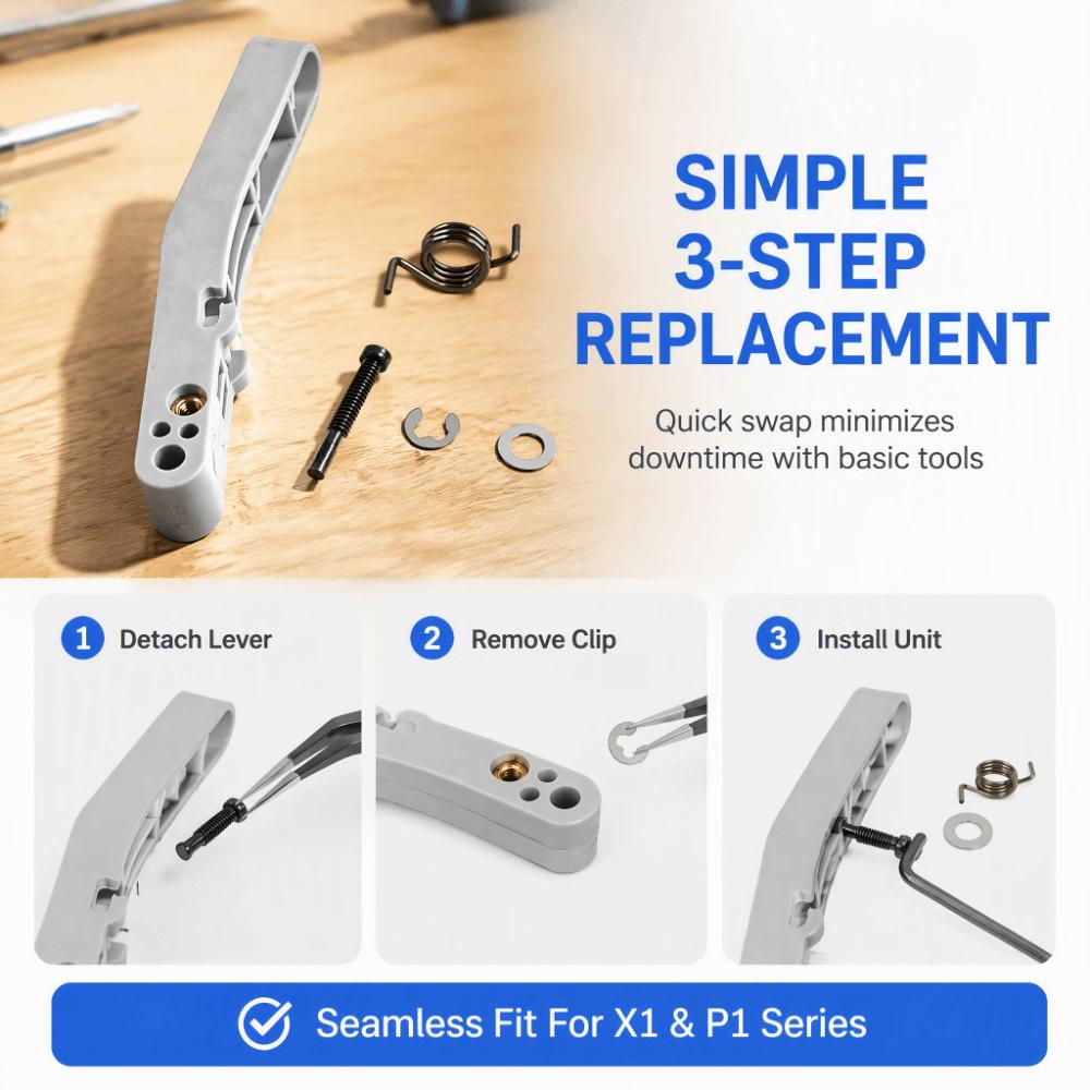 Screw Fastening Extruder Cutter Lever Replacement for Bambu Lab X1/P1 3D Printer Parts Replacement