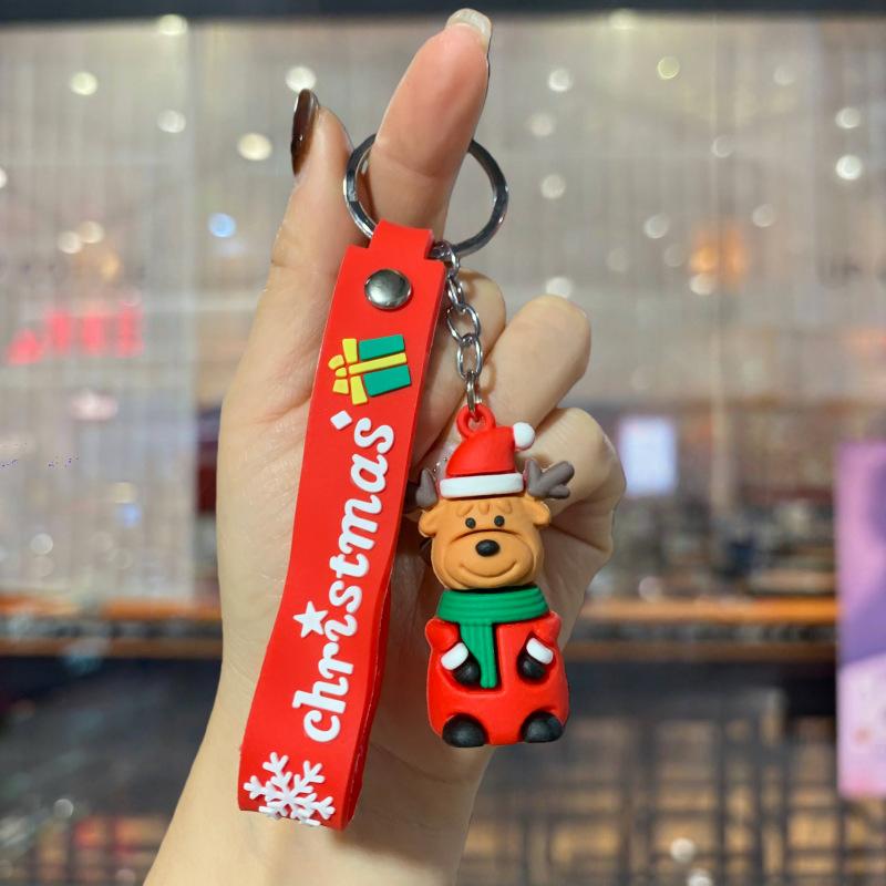 

Новый Рождественский Мультяшный Брелок Подвеска для Сумки Изысканный Санта Клаус Брелок для Машины Маленький Подарок 5.2*4.0cm