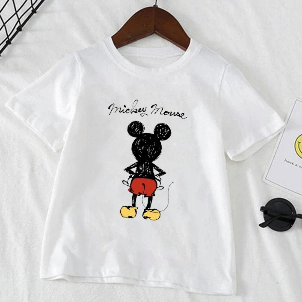 Cute Minnie Mouse Print Children s T-shirt Summer Short Sleeve 110
