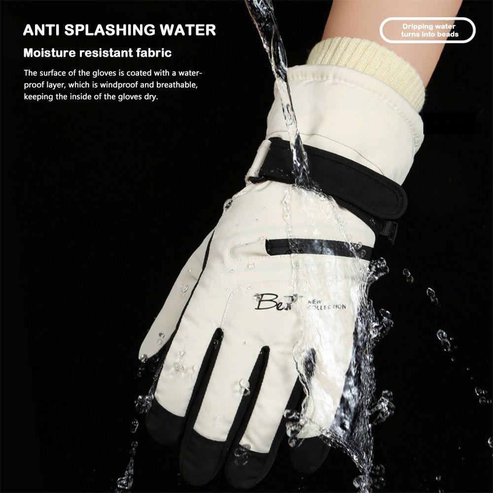 Windproof Skiing Gloves for Men Waterproof Sports Cycling Motocycle Gloves Thickened Touch-screen Snowboard Gloves Winter