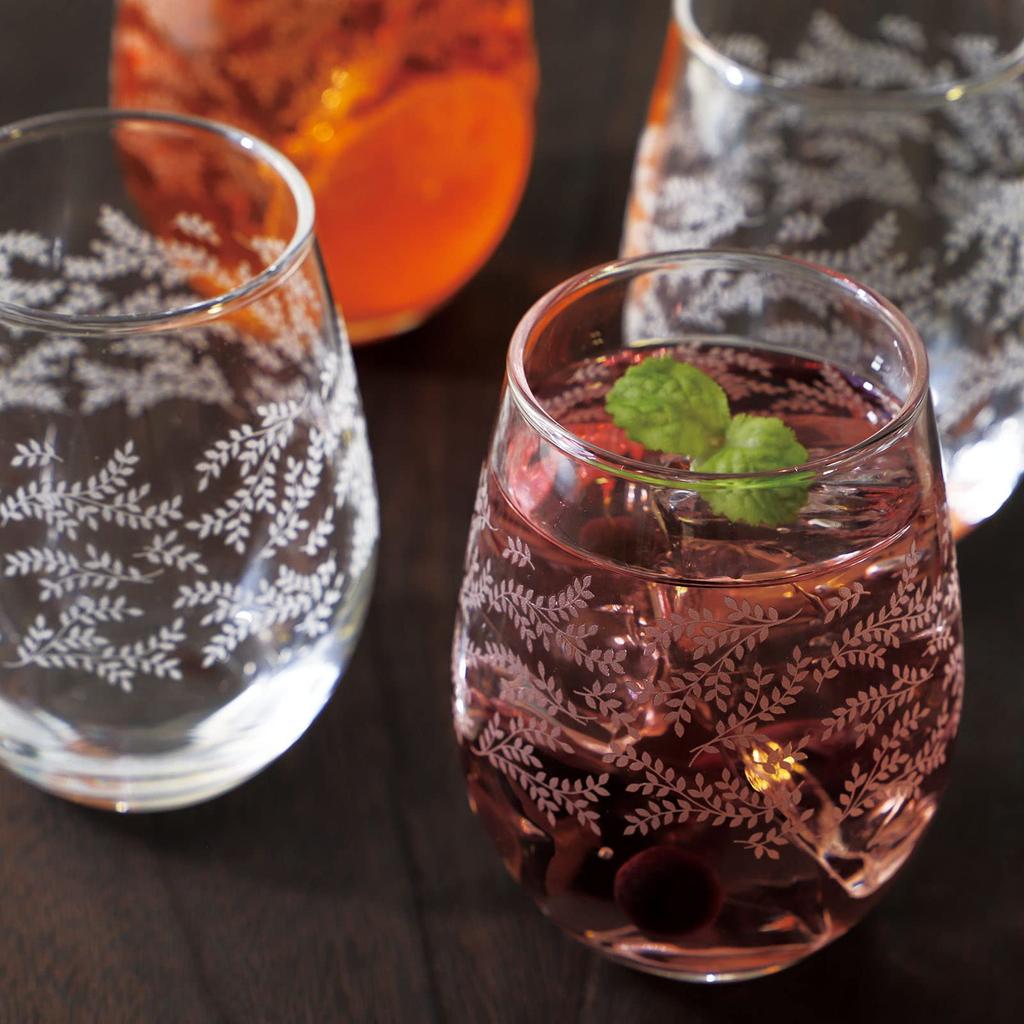 Toyo Sasaki Glass Tumbler Glass Leafline Tumbler Set 325ml Set of 16 Made in Japan Dishwasher Safe Glass Set Glass Cup Juice Glass Beer Glass Highball