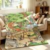 Art S-soup S-soup Throw Soft Warm Flannel Throw Blanket, Multi-use for Sofa Bed Office Nap