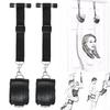 Soxeeh SM Goods Door Restraint SM Set Handcuffs Hanging Type Both Hands Restraint SM Belt Adjustable Unisex (Black)