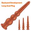 Silicone Threaded Gradient Bead Anal Plug - Alternative Toy for Adults