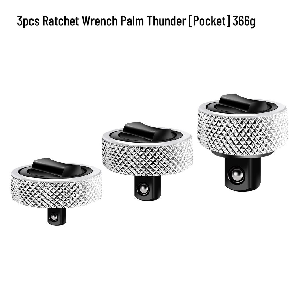 Palm Thunder 3-Piece Mini Ratchet Finger Wrench Set (1/2", 3/8", 1/4")
