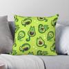 Kawaii Avocado Plus Cats Square Pillowcase Polyester Linen Velvet Creative Zip Decor Sofa Cushion Cover 18"