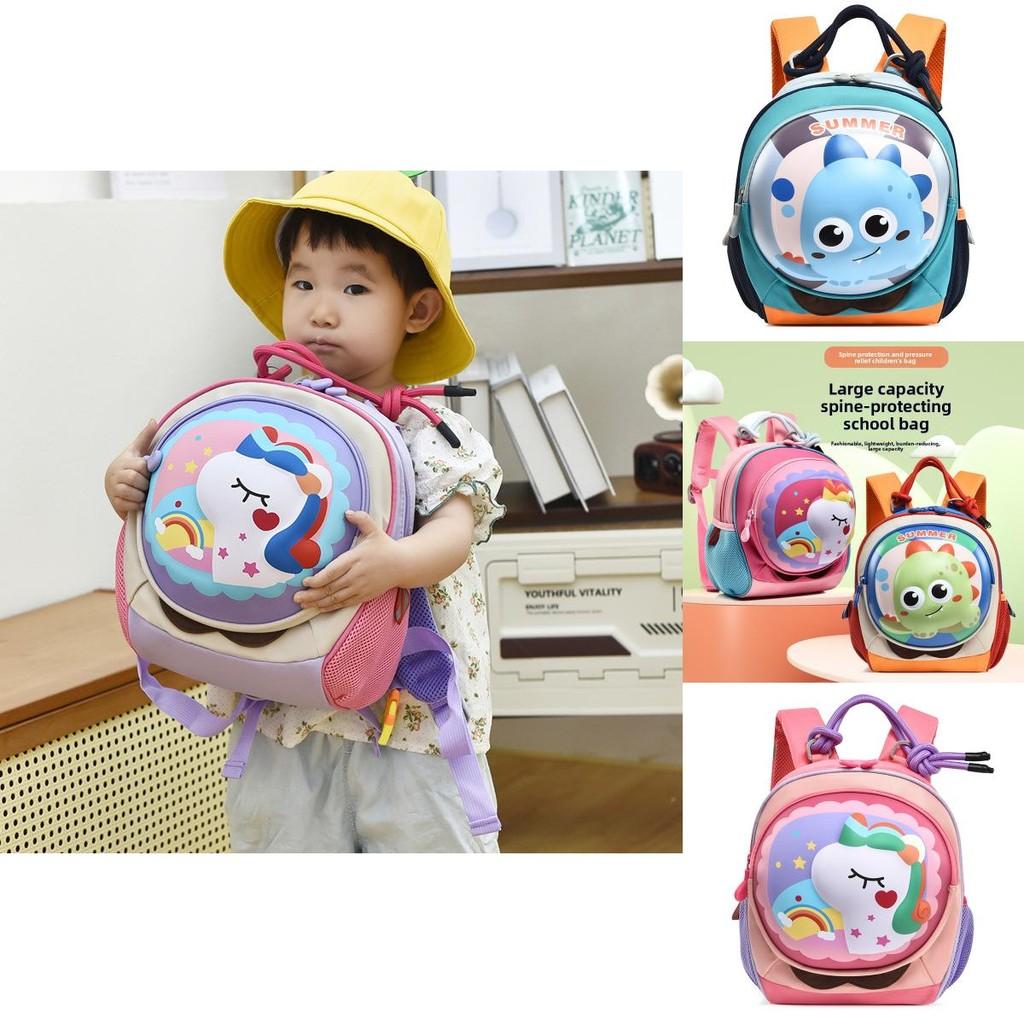 Horse Dinosaur Patternbackpack With Polyester Lining For School Or Playtime Fun