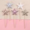 Ins Baby Shower Girl Glitter Pink Crown Boy Birthday Party Headwear Stage Performance Headband Star Fairy Stick