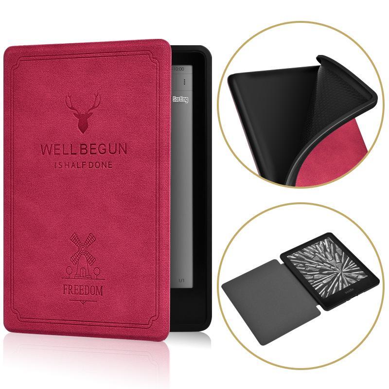 2024 Kindle Paperwhite6543 Protective Case with Deer Head and Ram Horn Pattern
