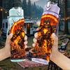 1PC Lava Fire Demon Monster Pattern 750ml Color Plastic Sports Water Bottle Leakproof Flip Straw Lid Suitable for Sports Office Home Use