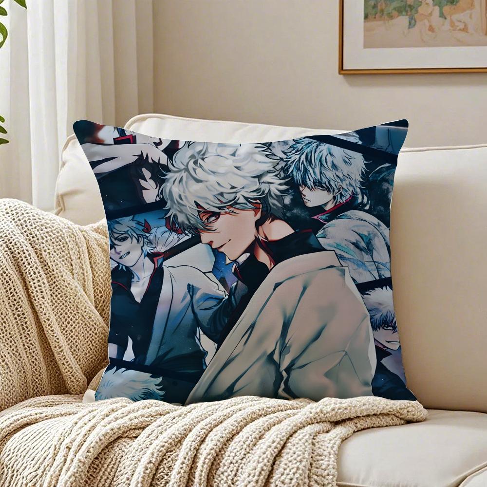 Anime Parody GGintama Cushion Cover Pillowcase Antidustmite living Room Sofa Decor Cushion Room