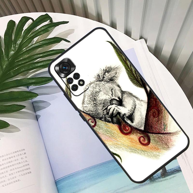 Cartoon Painting Animal Koala Funda For Xiaomi Redmi Note 11 10 12 13 14 15 Pro Plus Case For Redmi 15C 10C 13C 12C 14C 15