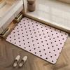 Pattern P-Polka Dots Floor Mat Eco Diatomite Antibacterial Odor-Resistant Floor Mat & Drain Pad for Kitchen & Bathroom