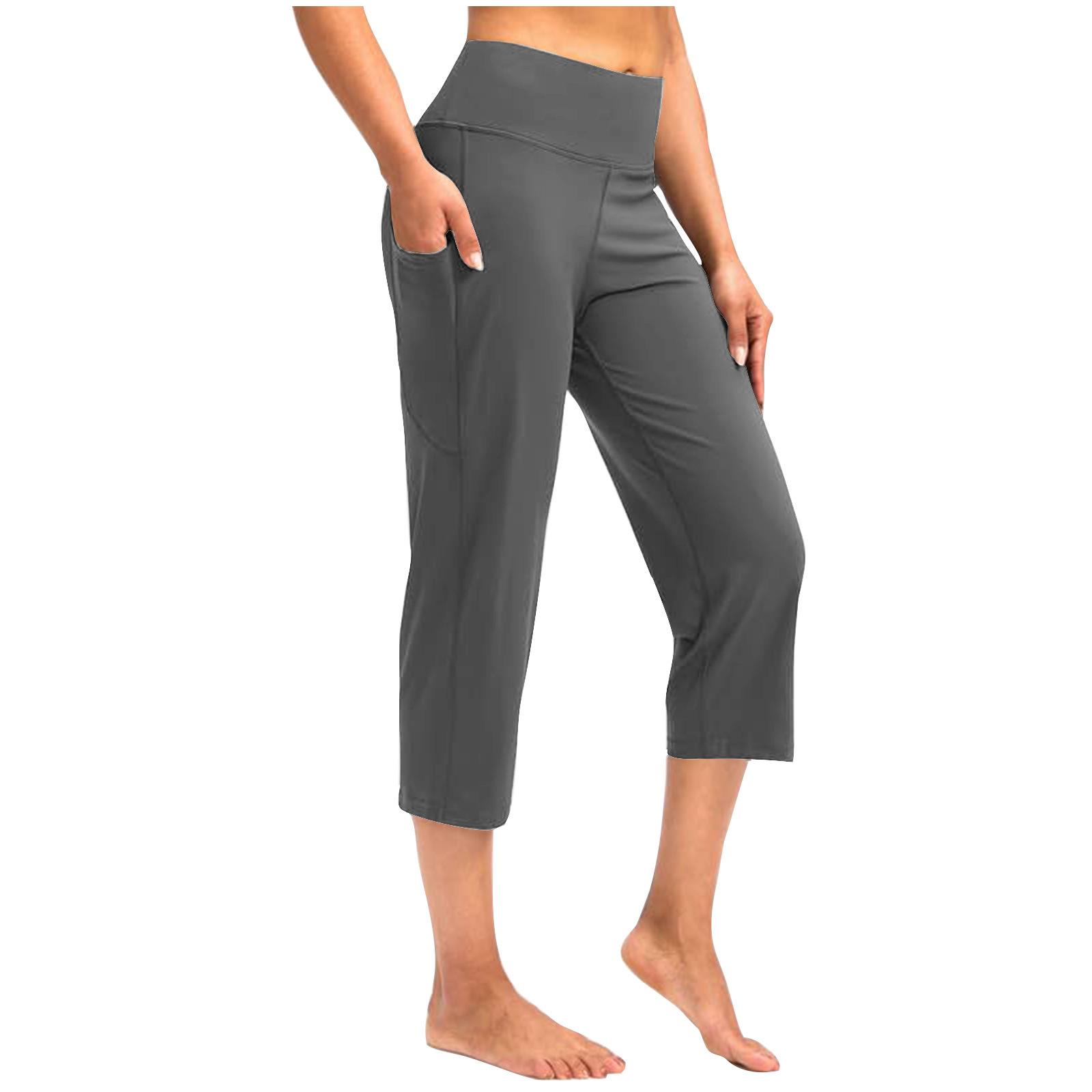 

Women Yoga Capris with Pockets High Waist Stretch Athletic Cropped Pants for Workout and Leisure Activities XL
