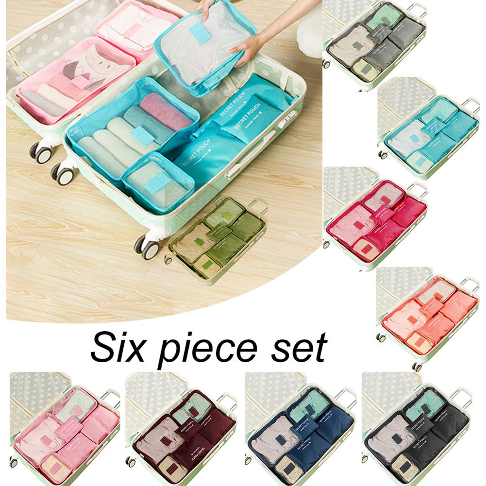 

6 шт. упаковочные кубики, легкая сумка для хранения багажа, упаковка, дорожный органайзер, набор кубиков, чемодан-органайзер, набор сумок