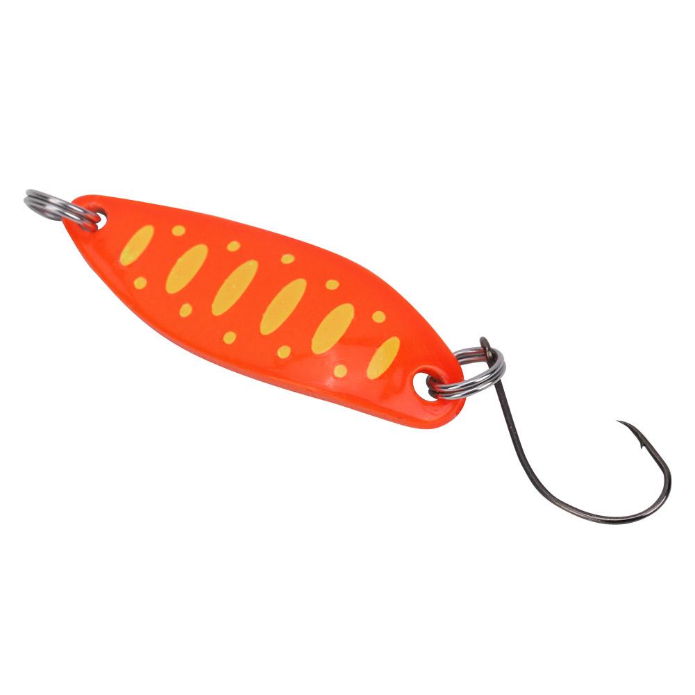 Przynęty na pstrąga Błystki na pstrąga do łowienia Przynęty na pstrąga na pstrąga3.5g 3.4cm(Pomarańczowa Żółta Kropka)