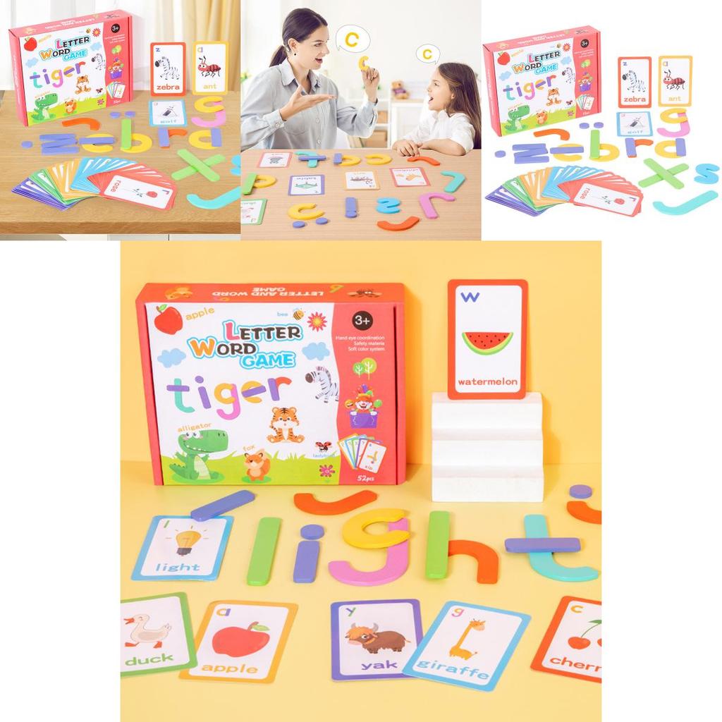 Alphabet Card English Word Matching Game Toy For Preschool Kids Learning Games