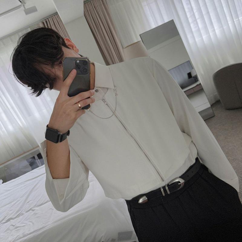 

Niche Fake двухсекционный пиджак с лацканами, мужское весеннее пальто свободного покроя в корейском стиле, модный повседневный топ M