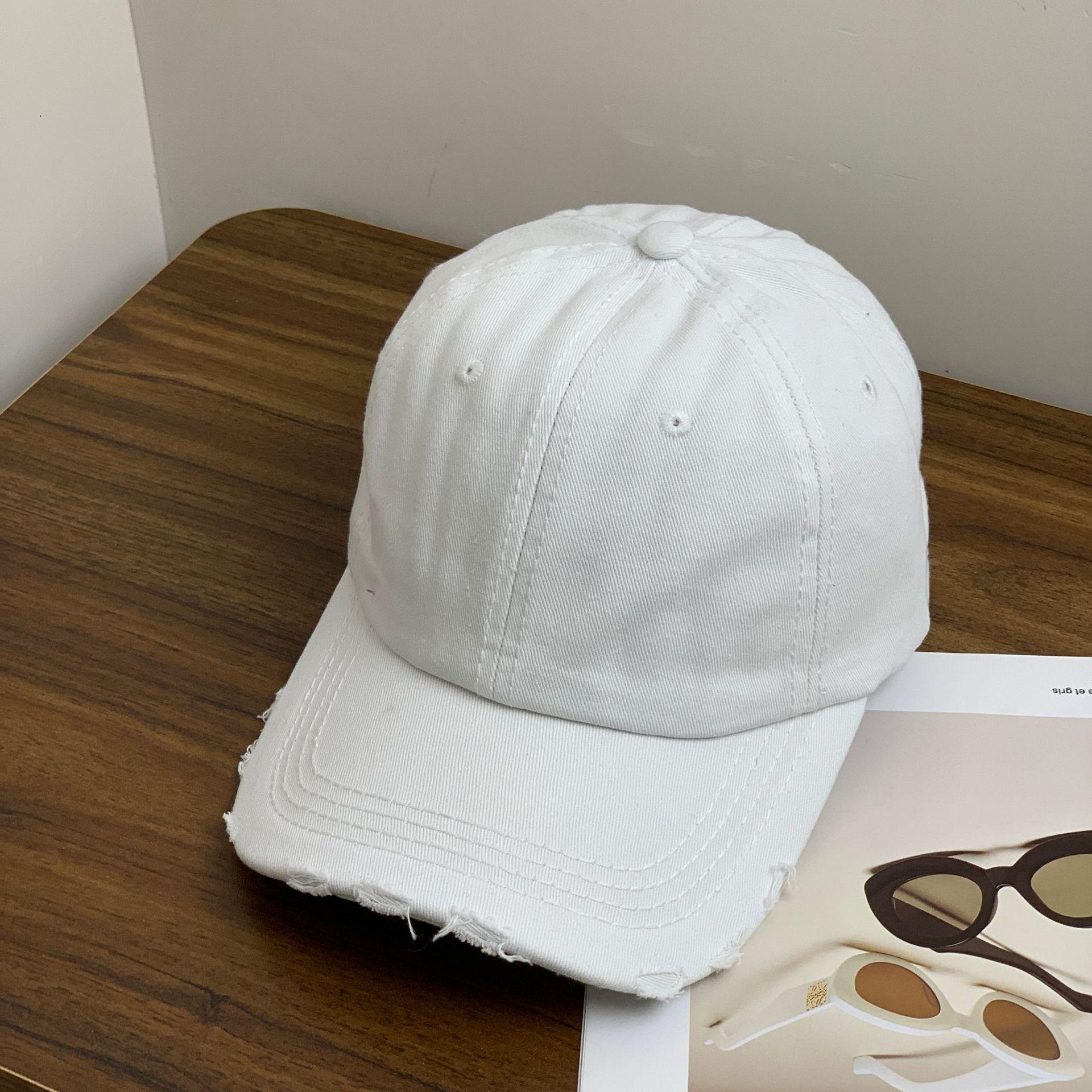 

Хипстерская уличная кепка тай-дай в стиле хип-хоп, старая полированная бейсболка женская осенне-зимняя кепка знаменитости в Интернете, маленькая кепка M（56-58cm） белый