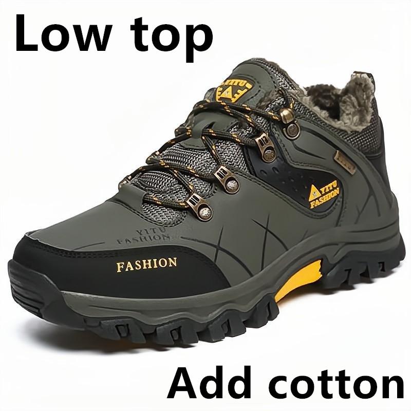 Men's Sneakers Mountaineering Boots Waterproof Leather Hiking Boots Warm Winter Shoes for Men Snow Boots Outdoor Trekking Shoes