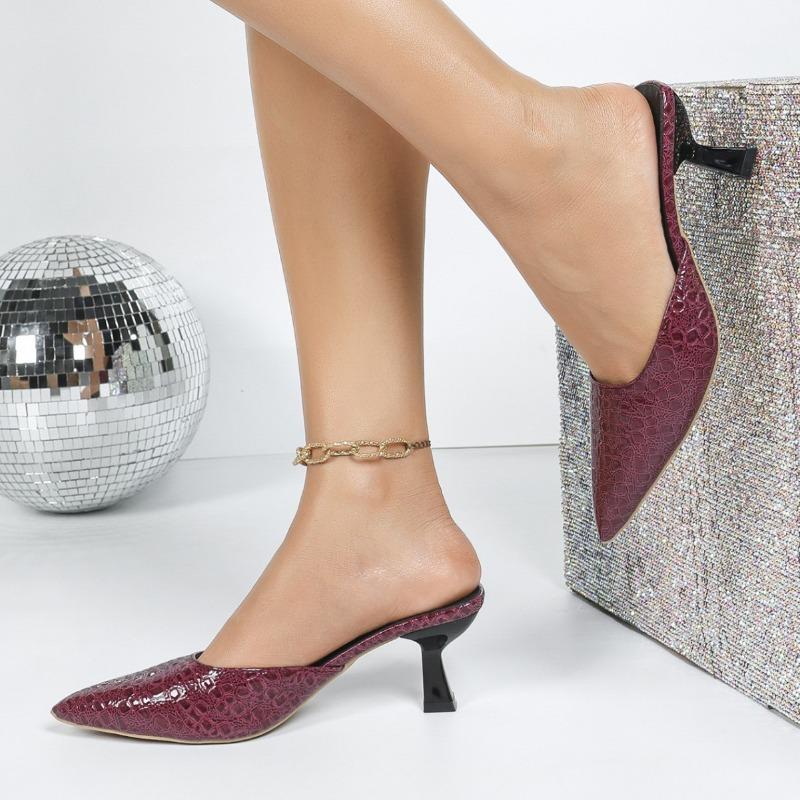 New Style Oversized Loafers with Pointed Toes and Thin Heels - Women's High-heeled Shoes