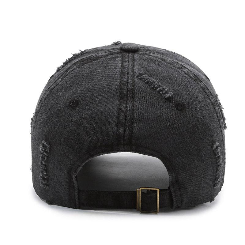 ins retro ripped soft top cap women's spring and summer fashion personality simple street sunscreen baseball cap men